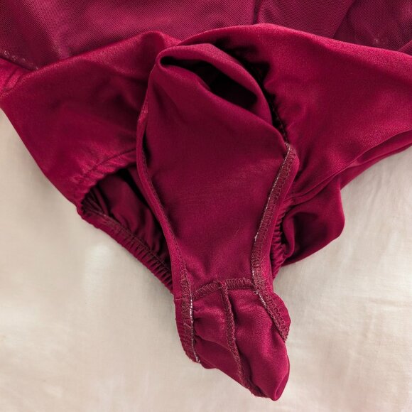 Maroon Ice Figure Skating Leotard Dress Small/Medium - Picture 10 of 11